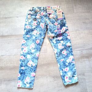 Levi's Kid's Youth Girl's Cropped Denim Leggings Jeggings Print Skinny Jeans 12